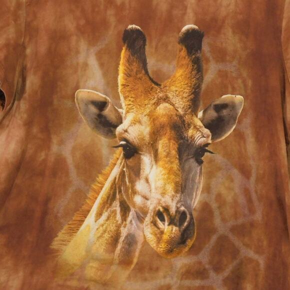 Kool Africa Memphis Zoo Giraffe T Shirt Size XL Womens Cut Brown WWF - Picture 4 of 6